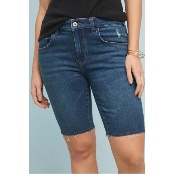 Anthropologie Pilcro And The Letterpress High Rise Slim Bermuda Shorts - Picture 1 of 6